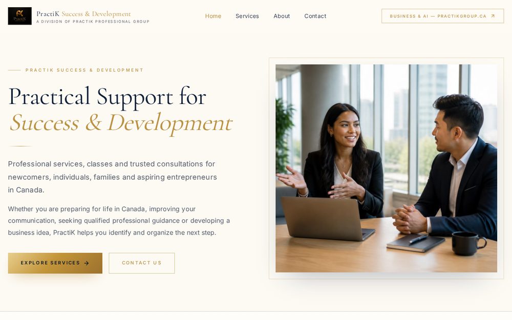 PractiK Success & Development responsive website designed by PractiK